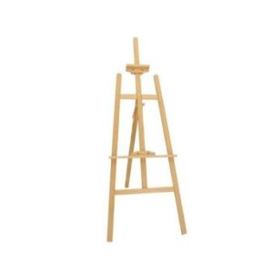 Wooden A-Frame Easel Stand - Natural Pine Artist Display Stand for Canvas, Painting, Wedding Signage